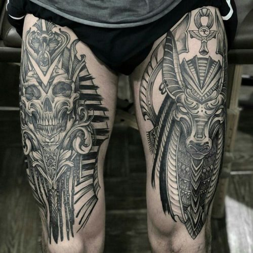 Tatuajes de pierna completa para hombre